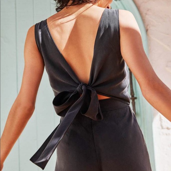 Vetta Capsule Apron Jumpsuit in Washed Black - Picture 1 of 16